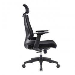 BF8900 Πολυθρόνα Γραφείου Διευθυντή, Mesh Μαύρο, Ύφασμα Μαύρο  64x66x116/128cm