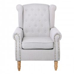 ROSY Πολυθρόνα - Μπερζέρα Φυσικό, Ύφασμα Εκρού  76x80x103cm