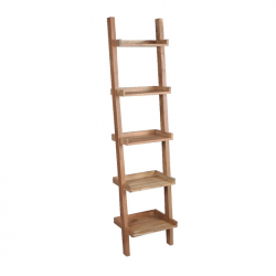 LADDER Βιβλιοθήκη - Ραφιέρα Ξύλο Ακακία Φυσικό  45x35x190cm