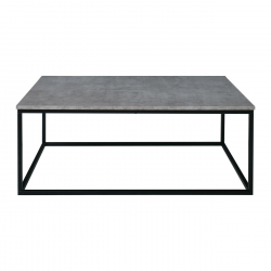 TEXAS Τραπεζάκι Σαλονιού Καθιστικού, Μέταλλο Βαφή Μαύρο - Cement  115x75x45cm