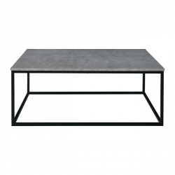 TEXAS Τραπεζάκι Σαλονιού Καθιστικού, Μέταλλο Βαφή Μαύρο - Cement  115x75x45cm