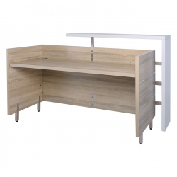 Reception PROJECT Απόχρωση Sonoma - Άσπρο  180x75x110cm