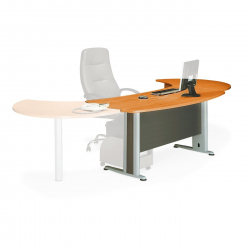 EXECUTIVE Γραφείο Απόχρωση Dark Grey - Cherry  180x80x75cm