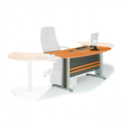 EXECUTIVE Γραφείο Απόχρωση Dark Grey - Cherry  180x80x75cm