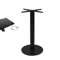 PRATO-R Βάση Τραπεζιού/10,00Kg Μέταλλο Μαύρο (με ρεγουλατόρο)  Φ40cm H.73cm