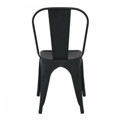 RELIX Καρέκλα Στοιβαζόμενη, Μέταλλο Βαφή Μαύρο Extra Matte  44x49x84cm