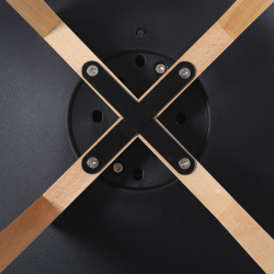 MARTIN Καρέκλα Τραπεζαρίας Κουζίνας, Metal Cross Ξύλο, ΡΡ Μαύρο, Αμοντάριστη Ταπετσαρία  48x56x82cm