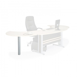 EXECUTIVE Πόδι Επέκτασης Silver  H.72cm