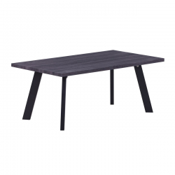 BAXTER Τραπεζάκι Σαλονιού Καθιστικού, Μέταλλο Βαφή Μαύρο, Grey Walnut  110x60x45cm