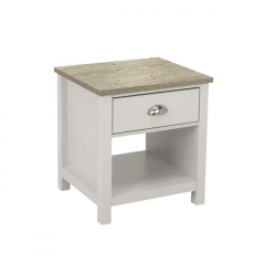 LUXOR Κομοδίνο Απόχρωση Sonoma - Άσπρο  45x40x50cm