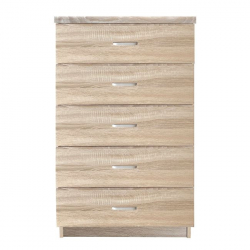 DRAWER Συρταριέρα με 5 Συρτάρια, Απόχρωση Sonoma  60x40x97cm