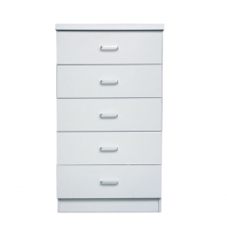 DRAWER Συρταριέρα με 5 Συρτάρια, Απόχρωση Άσπρο  60x40x97cm