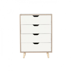 ALINA Συρταριέρα με 4 Συρτάρια Απόχρωση Sonoma - Άσπρο  56x29x77cm