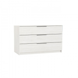 DRAWER Συρταριέρα με 3 Συρτάρια, Απόχρωση Άσπρο  80x40x64cm