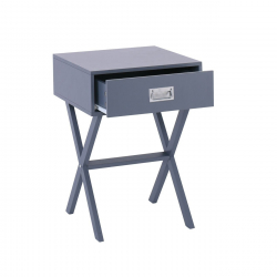 WICK Κομοδίνο Γκρι Λάκα MDF  40x40x55cm