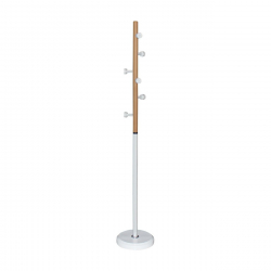 NORDIC Καλόγερος Μέταλλο Βαφή Άσπρο, Φυσικό  Φ36x170cm