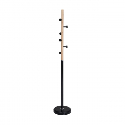 NORDIC Καλόγερος Μέταλλο Βαφή Μαύρο, Φυσικό  Φ36x170cm