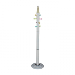 PENCIL Καλόγερος Μέταλλο Βαφή Άσπρο  Φ37x170cm