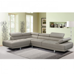 SECTOR Καναπές Σαλονιού Δεξιά Γωνία, Ανακλινόμενα Κεφαλάρια, Ύφασμα Μπεζ  265x191x82cm H.82cm