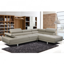 SECTOR Καναπές Σαλονιού Αριστερή Γωνία, Ανακλινόμενα Κεφαλάρια, Ύφασμα Μπεζ  265x191x82cm H.82cm