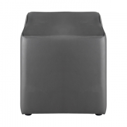 CLUB Σκαμπό Βοηθητικό, Pu Γκρι  37x37x42cm