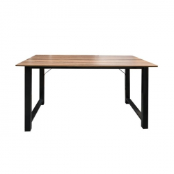 ΓΡΑΦΕΙΟ Μέταλλο Βαφή Μαύρο, Απόχρωση Καρυδί  100x60x73cm