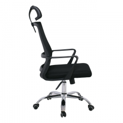 BF2030 Πολυθρόνα Γραφείου Διευθυντή Mesh Μαύρο  58x67x110/118cm