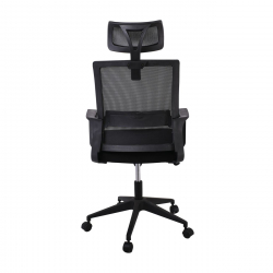 BF2020 Πολυθρόνα Γραφείου Διευθυντή Mesh Μαύρο  60x63x109/119cm