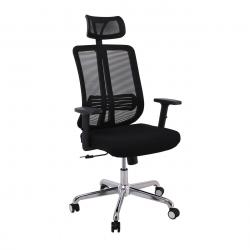 BF9500 Πολυθρόνα Γραφείου Διευθυντή Mesh Μαύρο, Μπράτσα up-down  68x72x115/123cm