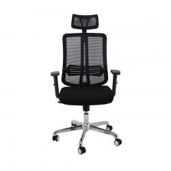 BF9500 Πολυθρόνα Γραφείου Διευθυντή Mesh Μαύρο, Μπράτσα up-down  68x72x115/123cm