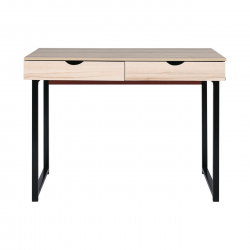 ΓΡΑΦΕΙΟ με 2 Συρτάρια Μέταλλο Βαφή Μαύρο - Maple  100x48x75cm