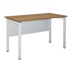 UNIT Γραφείο Μέταλλο Βαφή Άσπρο, Melamine Απόχρωση Sonoma  120x60x75cm