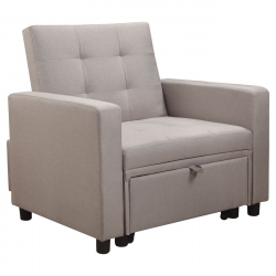 IMOLA Πολυθρόνα - Κρεβάτι Σαλονιού - Καθιστικού, Ύφασμα Cappuccino  100x102x92(Κρεβ.75x180x44)cm