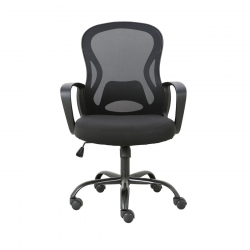 BF2011 Πολυθρόνα Γραφείου, Βάση Μέταλλο Βαφή Μαύρο, Mesh Μαύρο, PP Μαύρο  58x62x96/106cm