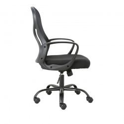 BF2011 Πολυθρόνα Γραφείου, Βάση Μέταλλο Βαφή Μαύρο, Mesh Μαύρο, PP Μαύρο  58x62x96/106cm