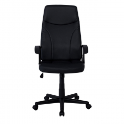 BF1250 Πολυθρόνα Γραφείου Διευθυντή, Pu Μαύρο  60x64x108/120cm