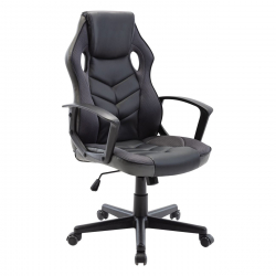 BF7700 Gaming Πολυθρόνα Mesh, Pu Μαύρο - Γκρι  62x59x105/117cm