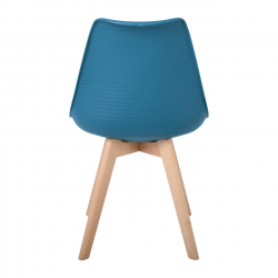 MARTIN STRIPE Καρέκλα Ξύλινο Πόδι, PP Petrol  49x56x82cm