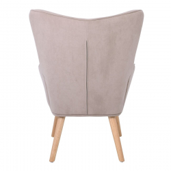 ALMA Πολυθρόνα - Μπερζέρα Σαλονιού - Καθιστικού Φυσικό Ύφασμα Velure Ανοιχτό Καφέ,K/D  69x76x97cm