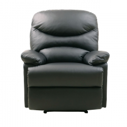 LUISA Πολυθρόνα Relax Σαλονιού - Καθιστικού Pu Μαύρο  88x90x99cm