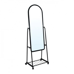 ROLLAND Big Καθρέπτης Δαπέδου Μέταλλο Βαφή Μαύρο  50x40x160cm