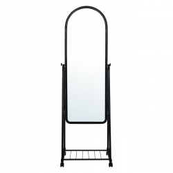 ROLLAND Small Καθρέπτης Δαπέδου, Μέταλλο Βαφή Μαύρο  37x37x160cm