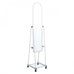 ROLLAND Small Καθρέπτης Δαπέδου, Μέταλλο Βαφή Άσπρο  37x37x160cm