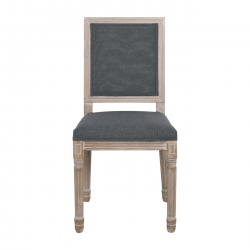 JAMESON Square Καρέκλα Τραπεζαρίας - Σαλονιού, Decape Ύφασμα Γκρι  45x53x95cm