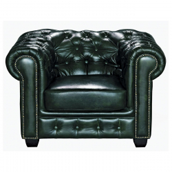 CHESTERFIELD Birmingham Πολυθρόνα Σαλονιού Καθιστικού,Δέρμα Antique Green  103x92x72cm