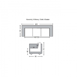 CHESTERFIELD Birmingham Kαναπές 3Θέσιος Σαλονιού Καθιστικού,Δέρμα Antique Green  201x92x74cm