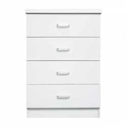 DRAWER Συρταριέρα με 4 Συρτάρια, Απόχρωση Άσπρο  60x40x80cm