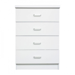 DRAWER Συρταριέρα με 4 Συρτάρια, Απόχρωση Άσπρο  60x40x80cm