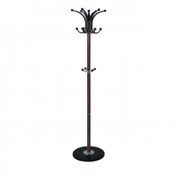 PATRICK Καλόγερος Περιστρεφόμενος, Μέταλλο Βαφή Καρυδί  Φ37cm H.175cm