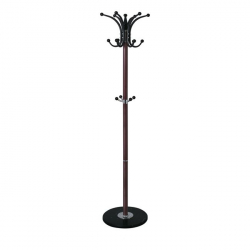 PATRICK Καλόγερος Περιστρεφόμενος, Μέταλλο Βαφή Καρυδί  Φ37cm H.175cm